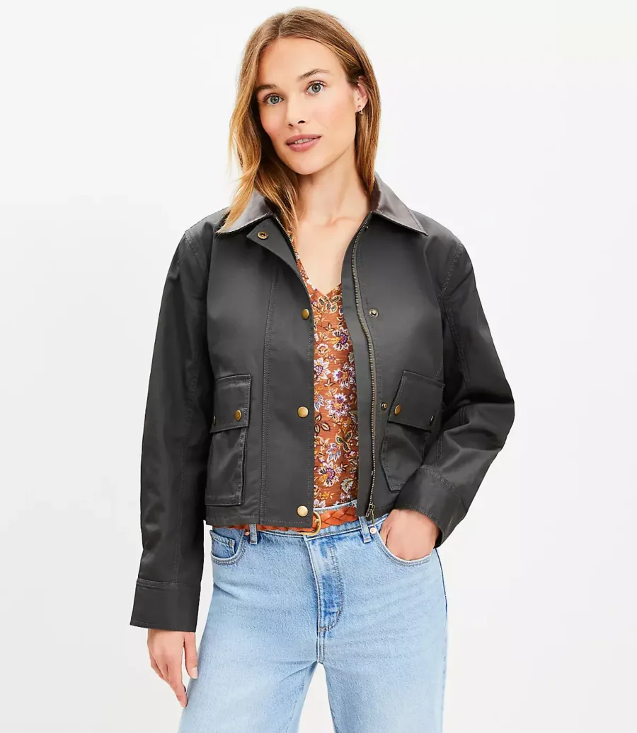 Petite Coated Cotton Field Jacket