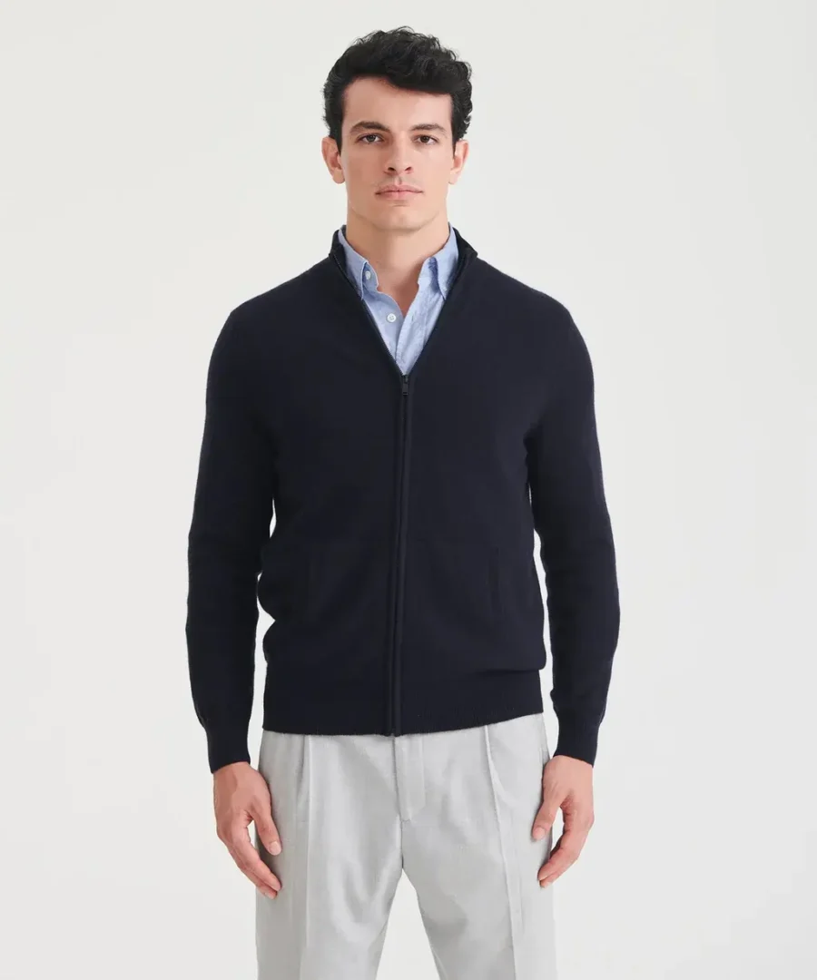 Cashmere Full Zip Sweater