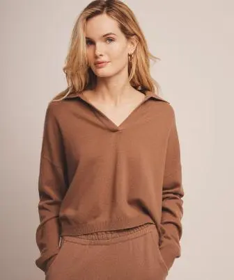 Cashmere Polo Sweater