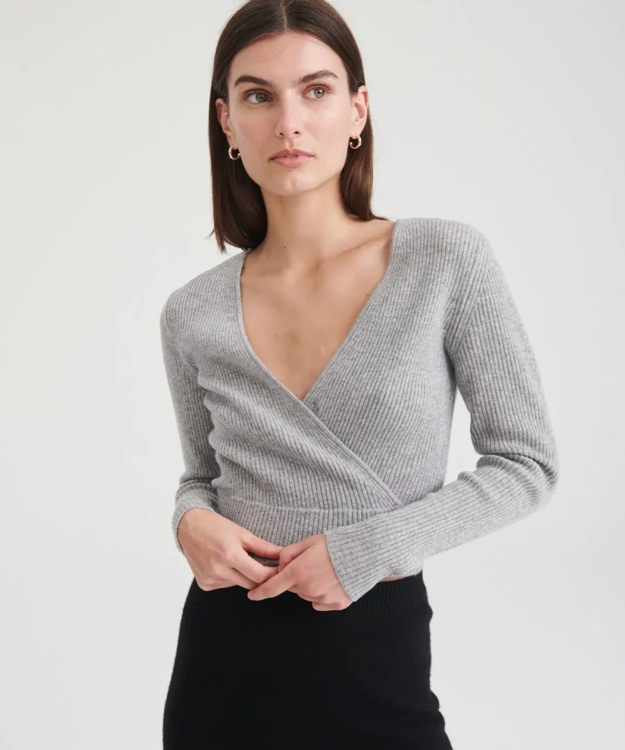 Cashmere Crossover Sweater