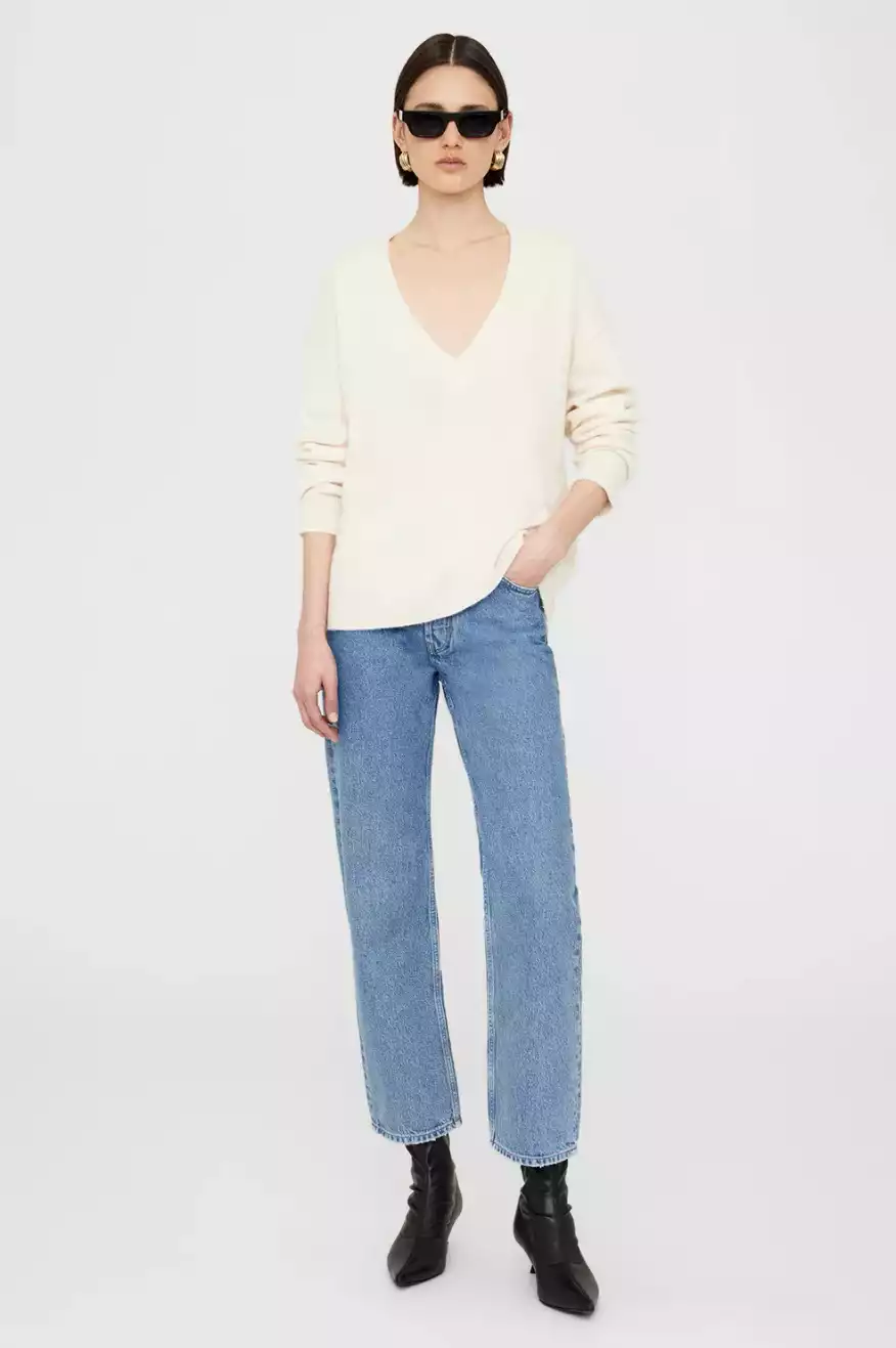 ANINE BING Lee Sweater in Cream