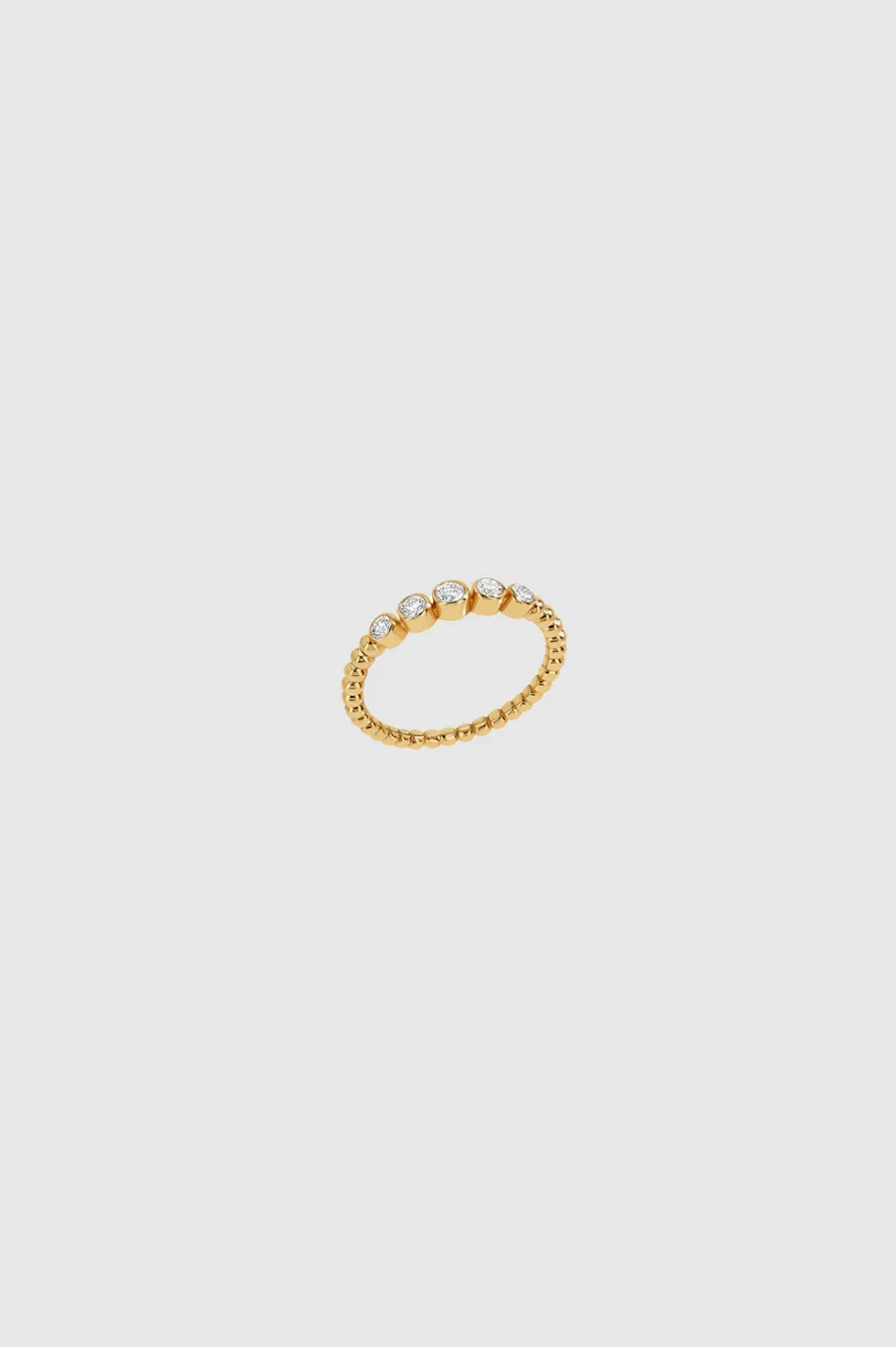 ANINE BING Gradual Diamond Pinky Ring in 14k Gold