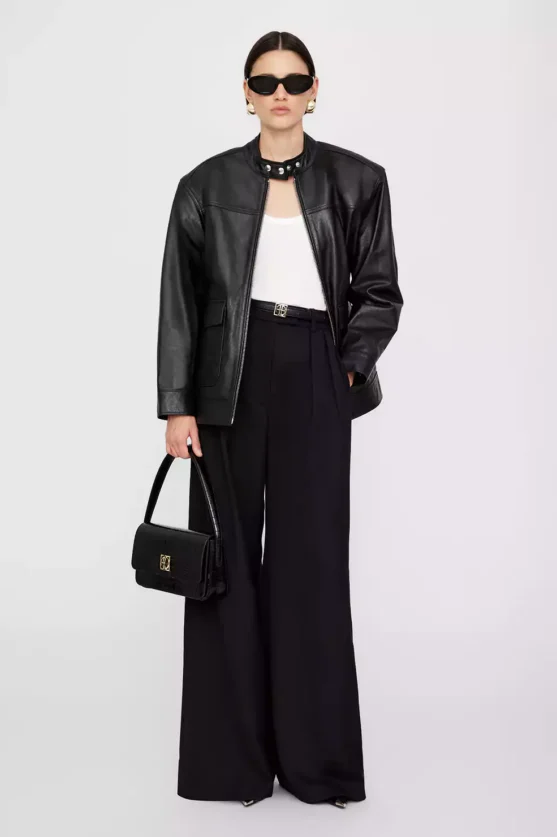 ANINE BING Henry Jacket in Black Leather