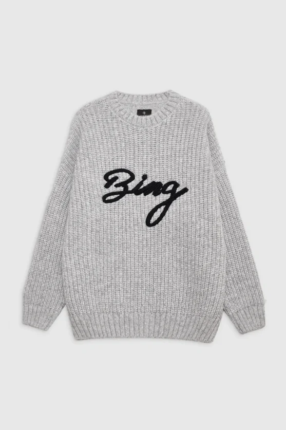 ANINE BING Sydney Crew Sweater Signature in Zinfandel - Image 5