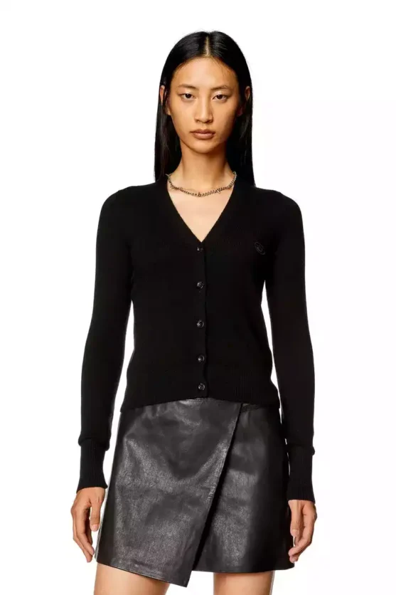 Diesel Wool & Cashmere Cardigan: Embrace Luxe Comfort in Timeless Black