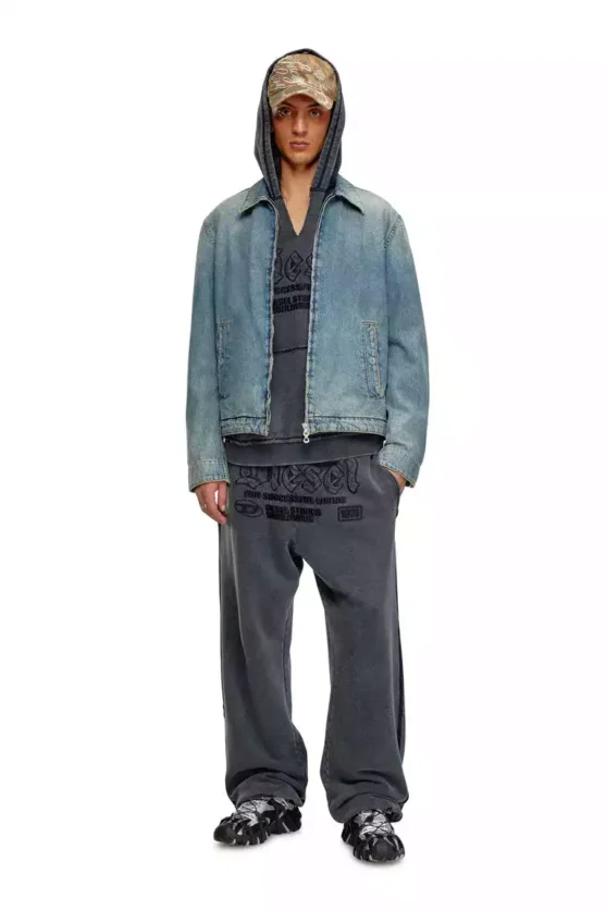 Diesel Denim Blouson Jacket: Ignite Your Style with Bold Comfort in Classic Blue