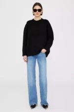 ANINE BING Rosie Sweater: Unleash Luxe Black 100% Cashmere Comfort