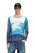 Diesel Linen Jumper with Logo Graphic – Unleash Bold Comfort & Iconic Style