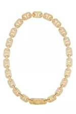Shimmering Simulated Diamond Necklace – The Gold Tone Diamond Dynasty