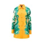 ETRO - Luxurious Long Silk Shirt with Elegant Knotted Back Design