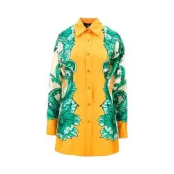 ETRO - Luxurious Long Silk Shirt with Elegant Knotted Back Design