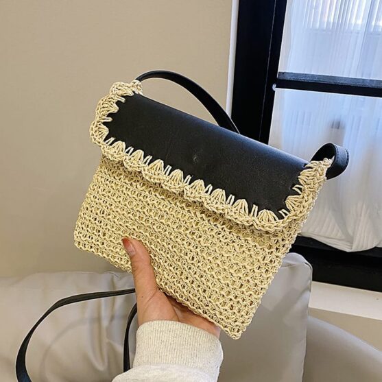 Stylish Medium Soft Straw Bag - Image 9