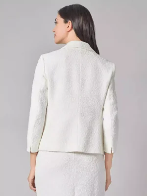 Plus Shawl-Collar Jacket, Bonded Lace - Image 2