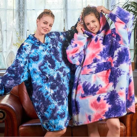 Krifey Wearable Blanket Hoodie, Oversized Sherpa Hooded As Birthday Gifts For Mom Women Girlfriend Men, Cozy Sweatshirt With Giant Pocket - Image 7