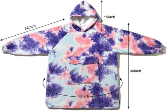 Krifey Wearable Blanket Hoodie, Oversized Sherpa Hooded As Birthday Gifts For Mom Women Girlfriend Men, Cozy Sweatshirt With Giant Pocket - Image 2
