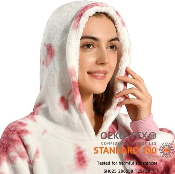 Krifey Wearable Blanket Hoodie, Oversized Sherpa Hooded As Birthday Gifts For Mom Women Girlfriend Men, Cozy Sweatshirt With Giant Pocket - Image 3