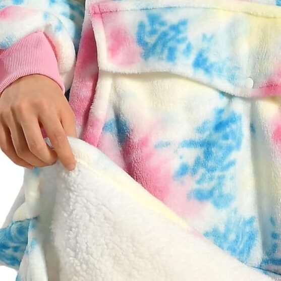 Krifey Wearable Blanket Hoodie, Oversized Sherpa Hooded As Birthday Gifts For Mom Women Girlfriend Men, Cozy Sweatshirt With Giant Pocket - Image 6