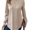 Women's Crew Neck Casual Long Sleeve Shirt - Image 5