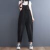 Women's Black Denim Overalls