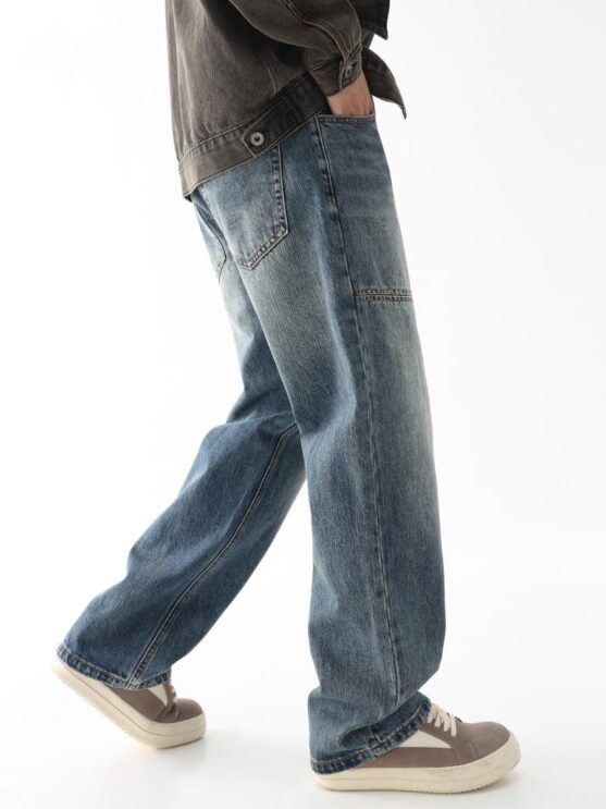 American High Street Vintage Jeans Men's Autumn - Image 5