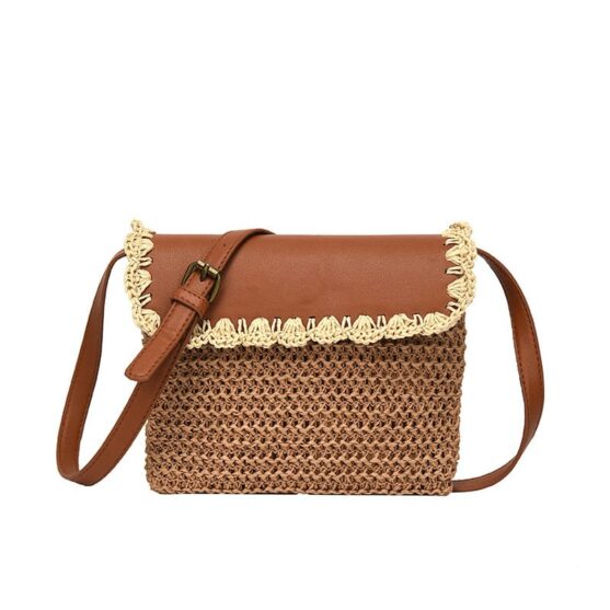 Stylish Medium Soft Straw Bag - Image 5