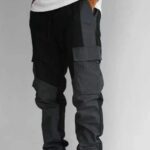 Men's Loose Fit Trousers - Large Pocket Stitching Design for Style & Functionality
