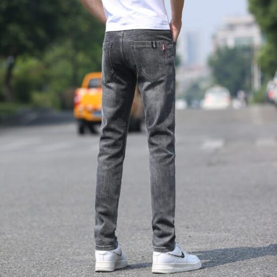 Stylish Men's Stretch Slim Straight Jeans - Image 6
