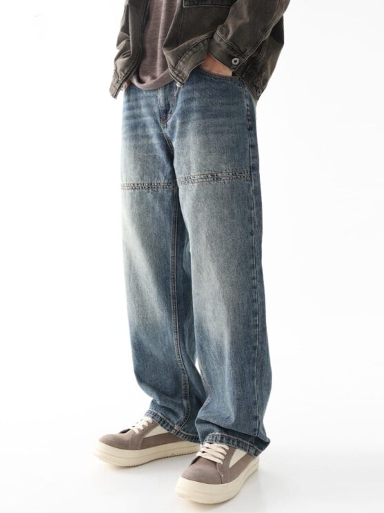 American High Street Vintage Jeans Men's Autumn - Image 3