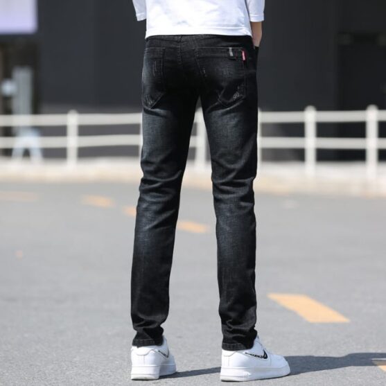 Stylish Men's Stretch Slim Straight Jeans - Image 4