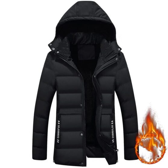 Men's Short Puffer Jackets with Velvet Lining - Image 8