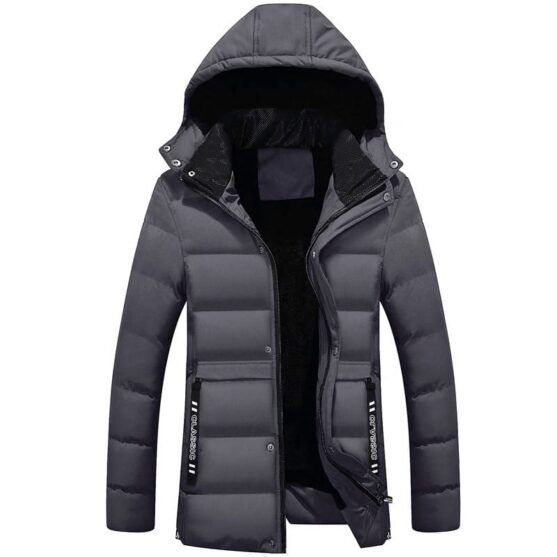 Men's Short Puffer Jackets with Velvet Lining - Image 10