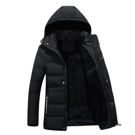 Men's Short Puffer Jackets with Velvet Lining - Image 2