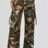 Alexia Embellished Camo Pants – Stylish & Bold Women’s Fashion