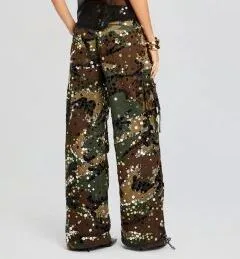 Alexia Embellished Camo Pants – Stylish & Bold Women’s Fashion