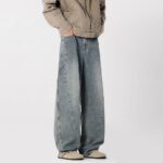 American Washed Machete Cargo Jeans – Rugged & Stylish Utility Denim for Men | Durable, Multi-Pocket Design, Vintage Streetwear