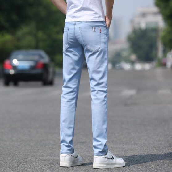 Stylish Men's Stretch Slim Straight Jeans - Image 2