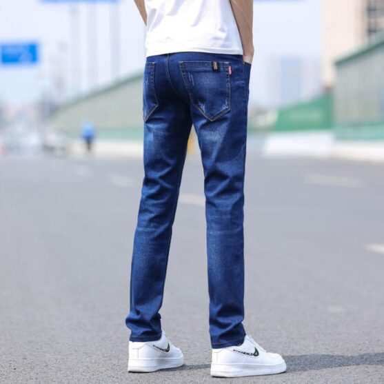 Stylish Men's Stretch Slim Straight Jeans - Image 5