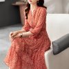 Lightweight Floral Chiffon Long Dress - Image 4