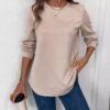 Women's Crew Neck Casual Long Sleeve Shirt - Image 7
