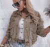 Khaki Denim Jacket for Women