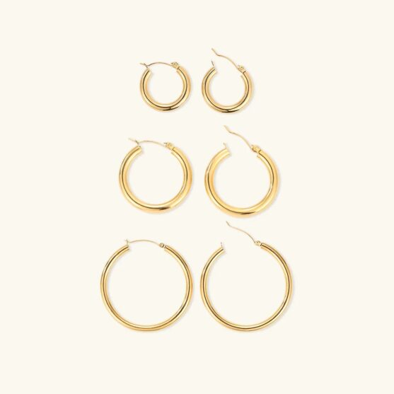 Broad round hoops for women - Image 3