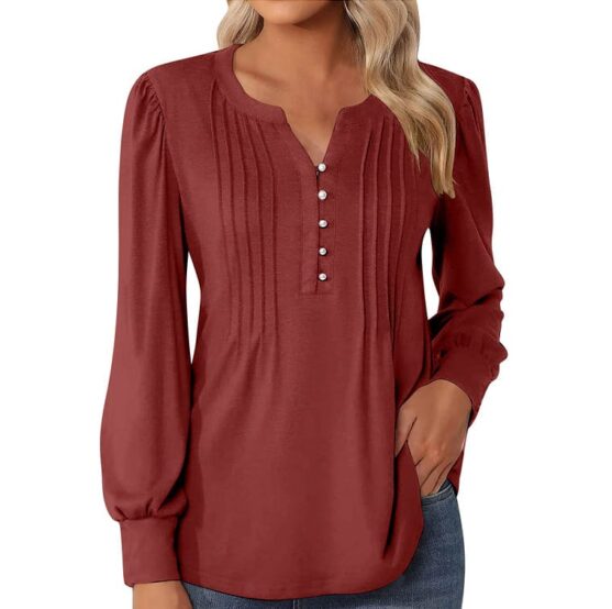 White Long Sleeve Blouse - Image 10