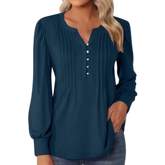 White Long Sleeve Blouse - Image 4