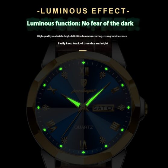 Belt Style Men's Waterproof Luminous Fashion Quartz Watch - Image 6