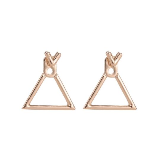 Women hollow diamond square stud earrings - Image 10