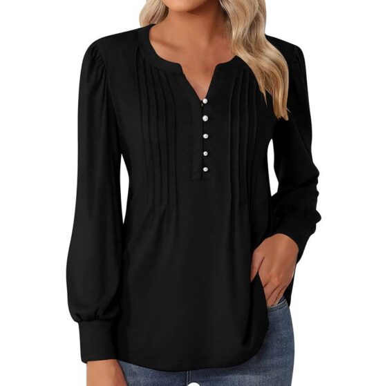 White Long Sleeve Blouse - Image 3