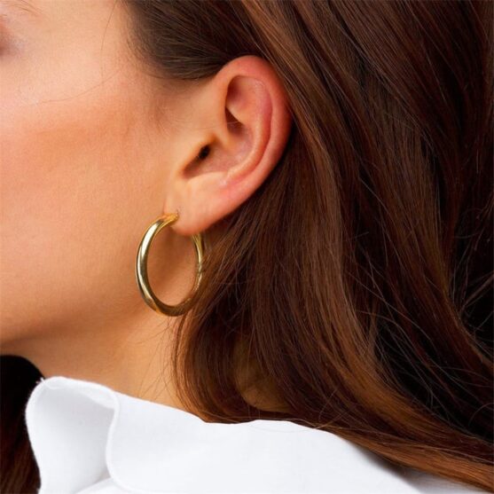 Broad round hoops for women - Image 4
