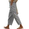 Women's elastic waist cropped pants with pockets - Image 7