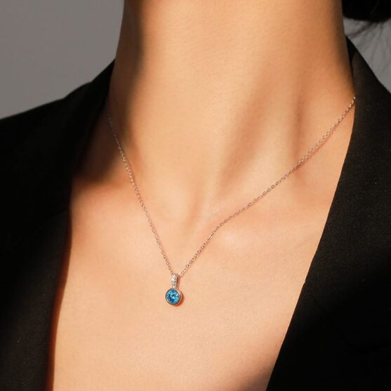 925 sterling silver necklace and earrings set
