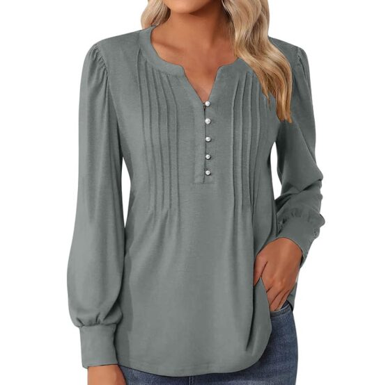 White Long Sleeve Blouse - Image 2
